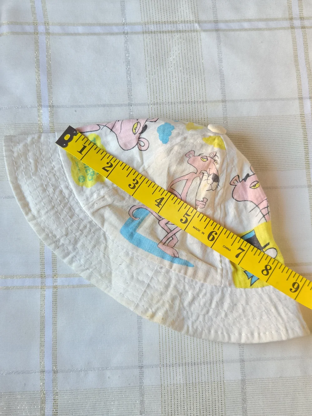 1979 Pink Panther Kids White Bucket Hat